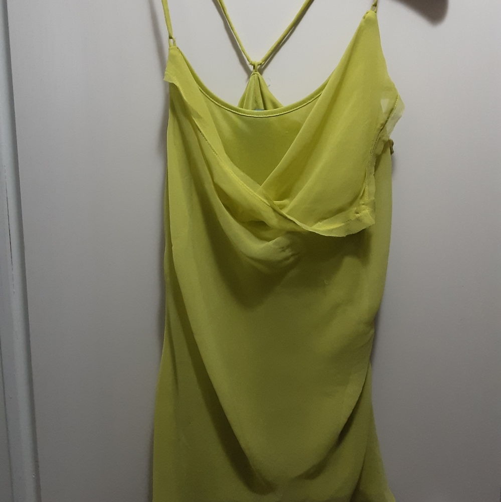 Spaghetti Strap Swoop Neck Blouse